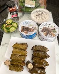 Trader Joe'S Dolmas Vegan Vine Leaves Stuffed With Rice 280G - Pack Of 2 -  Walmart.Com