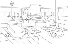 Bathroom Hotel Coloring Page Printable Coloring Pages Color Worksheets Free