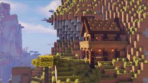 Minecraft | how to build an mountain house modern house in the mountains! Spruce Mountain House Minecraft