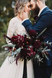 Large dark grean leaf wedding bouquets. 20 Gorgeous Dark Moody Bouquets We Re Loving One Fab Day
