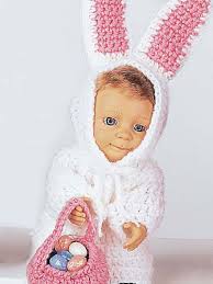 Easter Bunny Baby Doll Costume Crochet Free Patterns