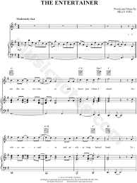Famous joplin rag, in a piano arrangement for 4 hands. Billy Joel The Entertainer Sheet Music In G Major Transposable Download Print Sku Mn0043586