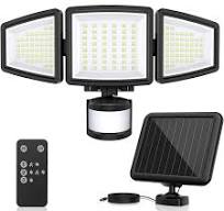 SZRSTH Solar Lights Outdoor - 3000LM Motion Sensor Flood Light with Remote  LED Security Wall Lamp for Outside Garage Yard