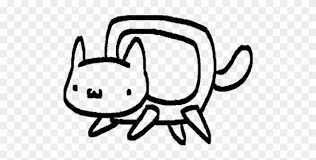 The most simple cat for sketching. Nyan Cat Clipart Drawing Cat Line Art Simple Png Download 3936057 Pinclipart