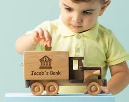 Piggy Bank for Boy, Easter Gifts for Baby Boy, Wooden Piggy Bank, New Baby  Gift, Nursery Decor, Baptism Gift