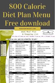 800 Calorie Diet Plan Menu Pdf Free Download Diet Plan