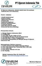 Lowongan kerja pt hyundai motor manufacturing indonesia. Lowongan Kerja Pt Djarum Terbaru Februari 2021