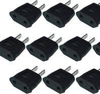 EU Euro Europe to US USA Power Jack Wall Plug Converter Travel Adapter  Adaptor (10 PCS)