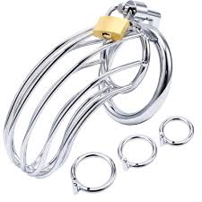 Amazon.com: Uleade Male Chastity Device Cock Cage with 3 Sizes of Rings,  Premium Metal Silver Locked Cage Adult Sex Toy for Men, Lock and 3 Keys ...