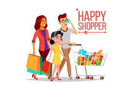 Joyful shopping apk is developed by wish inc. Shopping Woman Vector Happy Family Couple Grocery Cart Joyful Female Holding Paper Bags Groceries In Shop Supermarket Shopping Day Pleasure Of Purchase Business Isolated Cartoon Illustration By Pikepicture Thehungryjpeg Com