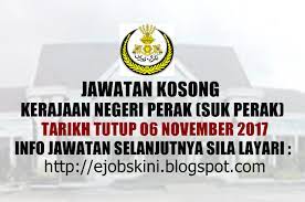 By creating a job alert, you agree to our terms. Jawatan Kosong Terkini Di Suk Perak 06 November 2017