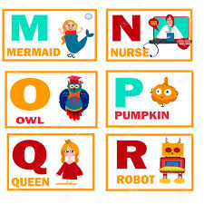 Positive words starting with letter a Educational Flash Cards Alphabet From M To R Vector Illustration Royalty Free Cliparts Vectors And Stock Illustration Image 147631101