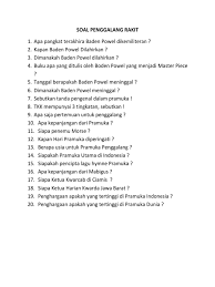 Check spelling or type a new query. Soal Penggalang Rakit Beserta Jawabannya