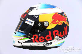 The Helmet Of Daniel Ricciardo Red Bull Racing Rb13 Red Bull Racing Helmet Daniel Ricciardo