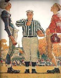 The norman rockwell brand provides licensed consumer products and experiences inspired by the beloved, american artist and the values he embodies. Football Coin Toss Norman Rockwell Print October 1950 On Popscreen