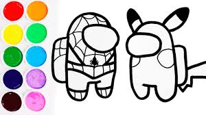 Dibujos faciles de among us. Como Dibujar Y Colorear Among Us De Spiderman And Pikachu Dibujo Facil Learn Colors Funkeepart Social Useful Stuff Handy Tips