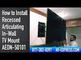 Best tv wall mounts 2020: How To Install Recessed Articulating In Wall Tv Mount Aeon 50101 Youtube