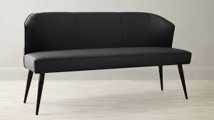 Black Bench With Back Mellow 3 Seater Grey Faux Leather Bench With Backrest Leather Dining Bench Dining Bench With Back Black Dining Bench