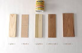 How 6 Different Stains Look On 5 Popular Types Of Wood Staining Wood Wood Floor Stain Colors Minwax Stain Colors