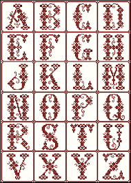 free cross stitch alphabet patterns to print