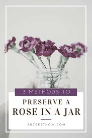 The flower absorbs the glycerine, replacing its water content with it. How To Preserve A Rose In A Jar