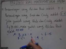 Berikut contoh soal dan pembahasan lengkapnya. Perbandingan Tiga Unsur Soal Cerita Perbandingan Uang Tiga Orang Youtube