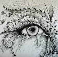 Cry A Little River Art Drawings Eye Drawing Intuitive Art