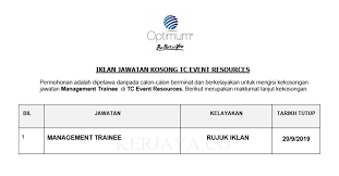 Mccarthy as a generalized accounting model, and contained the concepts of resources, events and agents (mccarthy 1982). Jawatan Kosong Terkini Tc Event Resources Management Trainee Kerja Kosong Kerajaan Swasta
