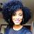 Ombre Dark Blue Curly Hair