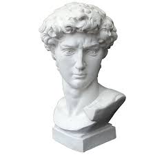 Amazon.co.jp: david plaster statue david bust greek statue michelangelo  david statue desktop plaster art deco home art sketching light luxury  creativity : Home & Kitchen