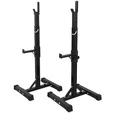 F2c Pair Of Adjustable 41 66 Sturdy Steel Squat Rack Barbell Free Be Hotsaleitem