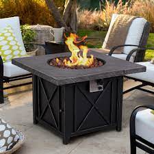 Find the perfect patio furniture & backyard decor at hayneedle, where you can buy online while you explore our room designs and curated looks for tips, ideas & inspiration to help you along the way. Arlmont Co Norris 24 5 H X 34 5 W Propane Outdoor Fire Pit Table Reviews Wayfair