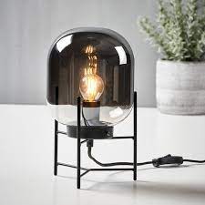 balloni tafellamp gefumeerd glas h 30 cm o 16 cm tafellamp verlichting woonkamer decoratie