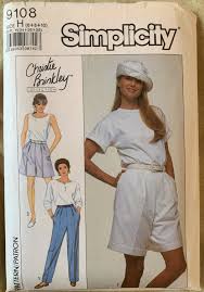 Buy Vintage Simplicity Pattern 9108, Christie Brinkley Collection, Misses'  Pants and Shorts, CUT, Size H 6-8-10 Online in India