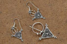 Boucle D Oreille En Argent Berbere Amazigh Broche Drop Earrings Jewelry Etsy