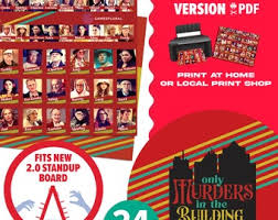 Only Murders 2.0 Guessing Game Digital Download Murders in Building Themed  Player Sheets You Print at Home Gift