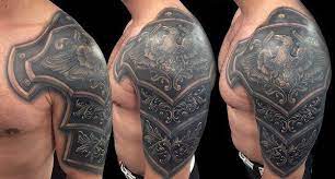 Top 53 Tattoo Cover Up Sleeve Ideas 2020 Inspiration Guide Shoulder Armor Tattoo Armour Tattoo Armor Tattoo