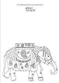 Indian Elephant Colouring Card Elephant Coloring Page Indian Elephant Drawing Indian Elephant