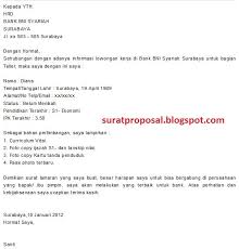 Contoh Surat Lamaran Bank Terbaik Surat Pendidikan Lirik