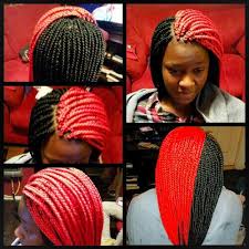 Black And Rainbow Box Braids Red And Black Boxbraids Braids With Shaved Sides Box Braids Hairstyles Crochet Hair Styles