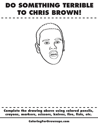 Color in this picture of chris brown and share it with others today! A Coloring Book For Grown Ups Captures The Beautiful Horrors Of Adulthood Huffpost Entertainment
