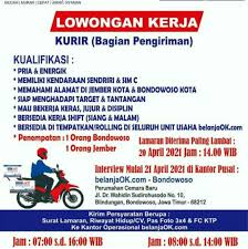 Jun 03, 2021 · kabar gembira, lowongan kerja terbaru juli 2021 di lion air untuk lulusan sma/smk, daftar di sini lowongan kerja bumn juli 2021, ada 2 perusahaan yang buka loker, ini info lengkapnya lowongan kerja bumn terbaru di pt nindya karya juli 2021, lulusan d3 bisa melamar, ini syaratnya Lowongan Kerja Kurir Belanjaok Com Membutuhkan 2 Orang Loker Sekitarku