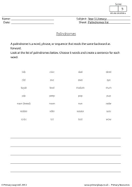 The word unit palindrome is one where the word or sentence is read backwards in terms of the there are also sentences which might be classed as a word unit palindrome such as fall leaves after. Literacy Palindromes Worksheet Primaryleap Co Uk