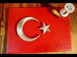 Civi Ve Tel Ile Turk Bayragi Orme Filografi Youtube Bayrak Ip Sanati Sanat