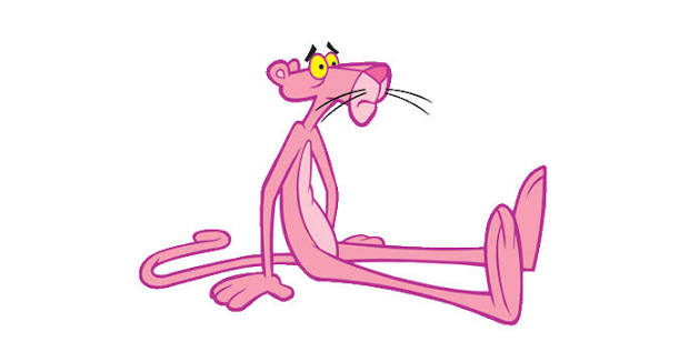 La Pantera Rosa en el piso PNG transparente - StickPNG