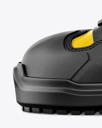 Download Motocross Boot Mockup In Apparel Mockups On Yellow Images Object Mockups