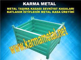 Metal Sac Tasima Kasasi Kasalari Kasa Celik Istifleme Sandigi Sandiklari Sandik Egimli Paleti Palet Sevkiyat Metal Kasa Alti Acilir Kas Metal Palet Endustriyel