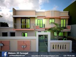 Modern House 3d In Senegal Peinture Facade Maison Plan De Maison Villa Facade Maison Moderne