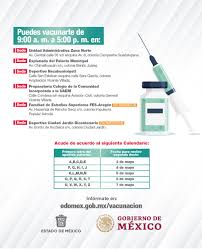 Autoridades y representantes de las farmacéuticas firmaron los el calendario dado a conocer por autoridades federales contempla que las primeras vacunas en aplicarse sean las de pfizer y cansino en. Gobierno Del Estado De Mexico On Twitter Atencion Acude Por La Segunda Dosis De La Vacuna Contra Covid 19mx En Nezahualcoyotl Del 3 Al 7 De Mayo Ingresa Al Sitio Https T Co El66nw3ypg