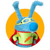 On bunnytown, the logo is already formed while spiffy says spiffy! 1